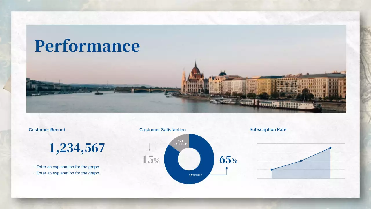 A blue and pastel, postcard-esque travel agency introduction