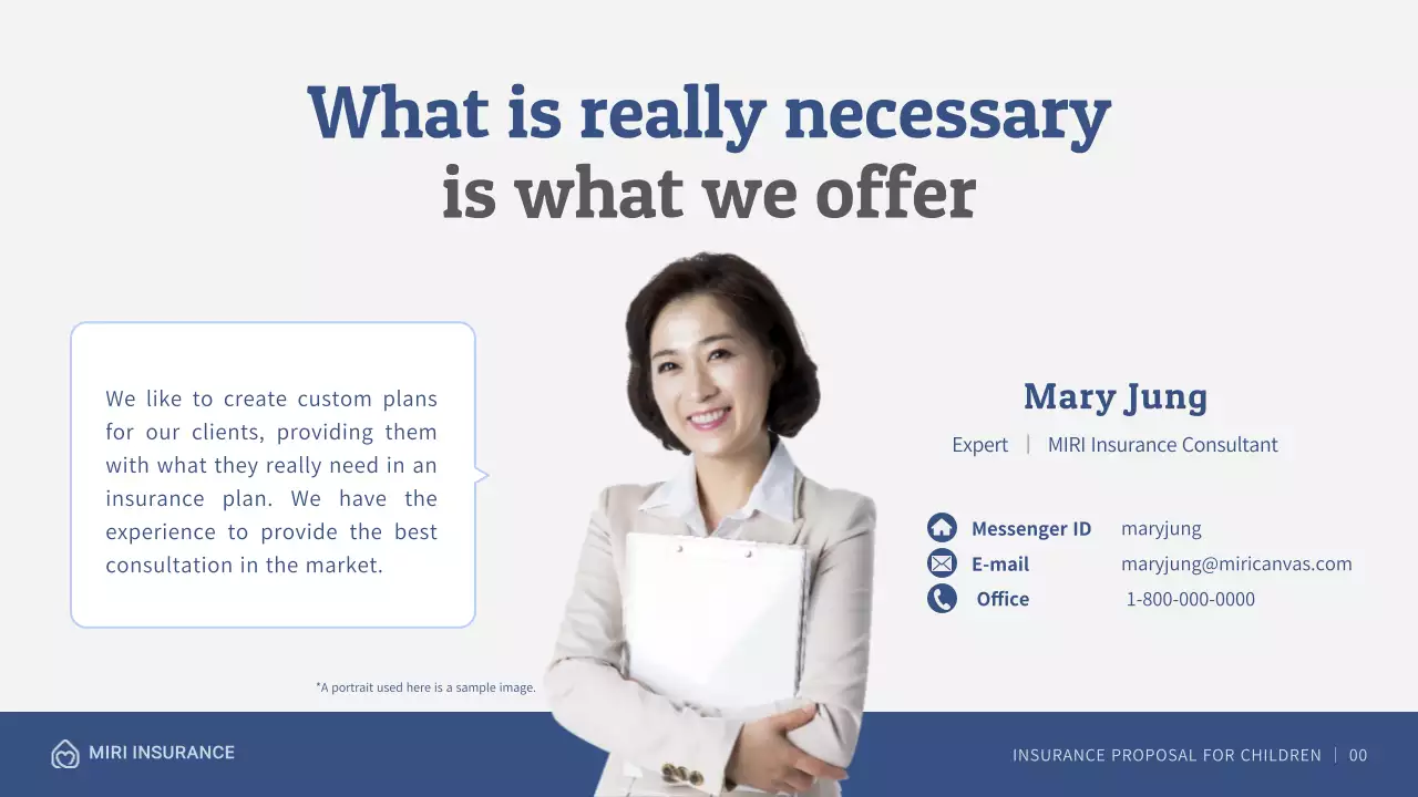 Children's insurance proposal with nude illustrations