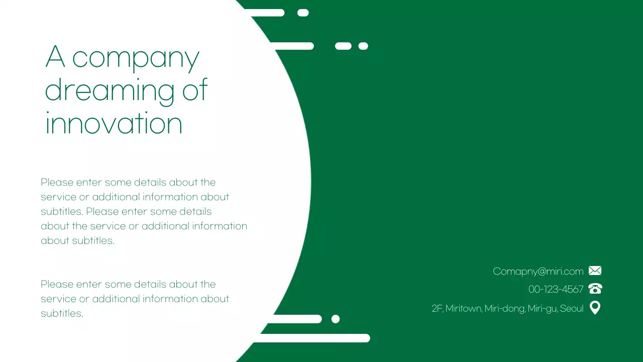 Green Minimal Driver Service Promotion Presentation