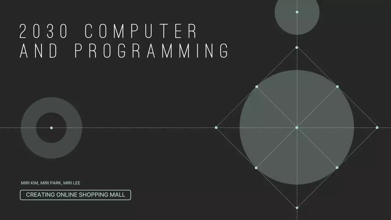 Present a clean project overview with black and mint-colored graphics