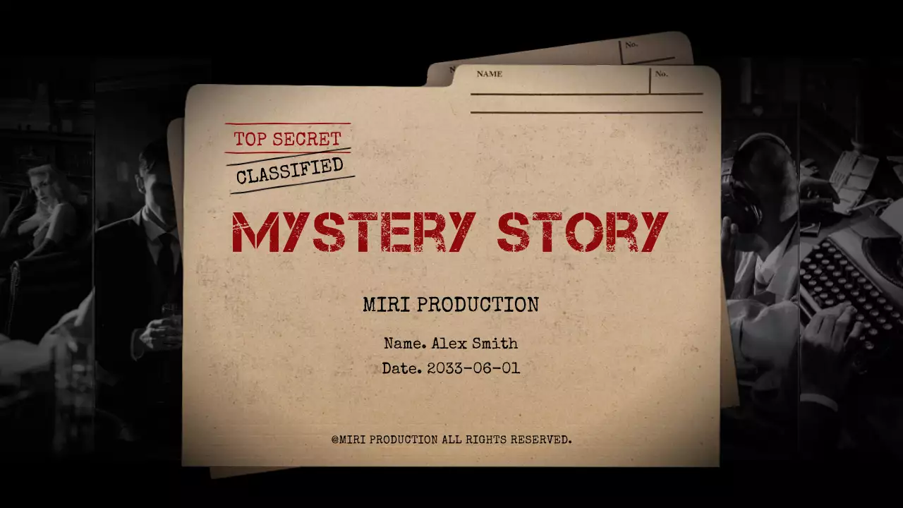 Beige Retro Mystery Storybook Presentation