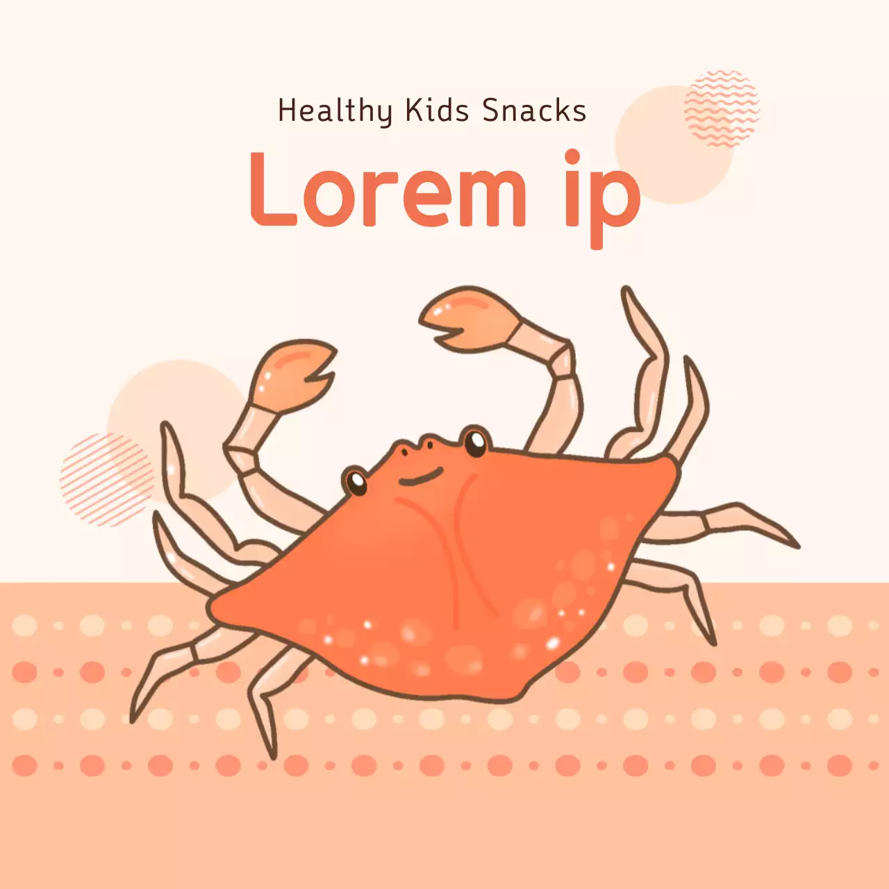 Crab Meat Circle Sticker