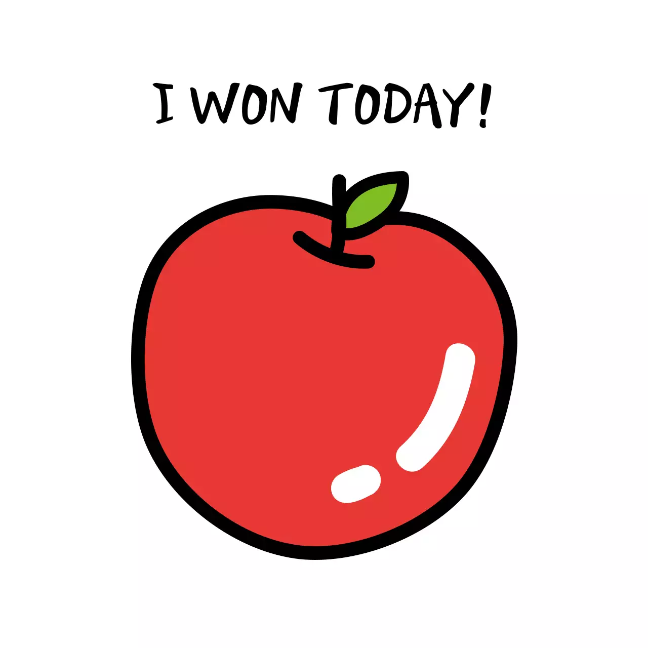 Red Simple Achievement Sticker Instagram Post