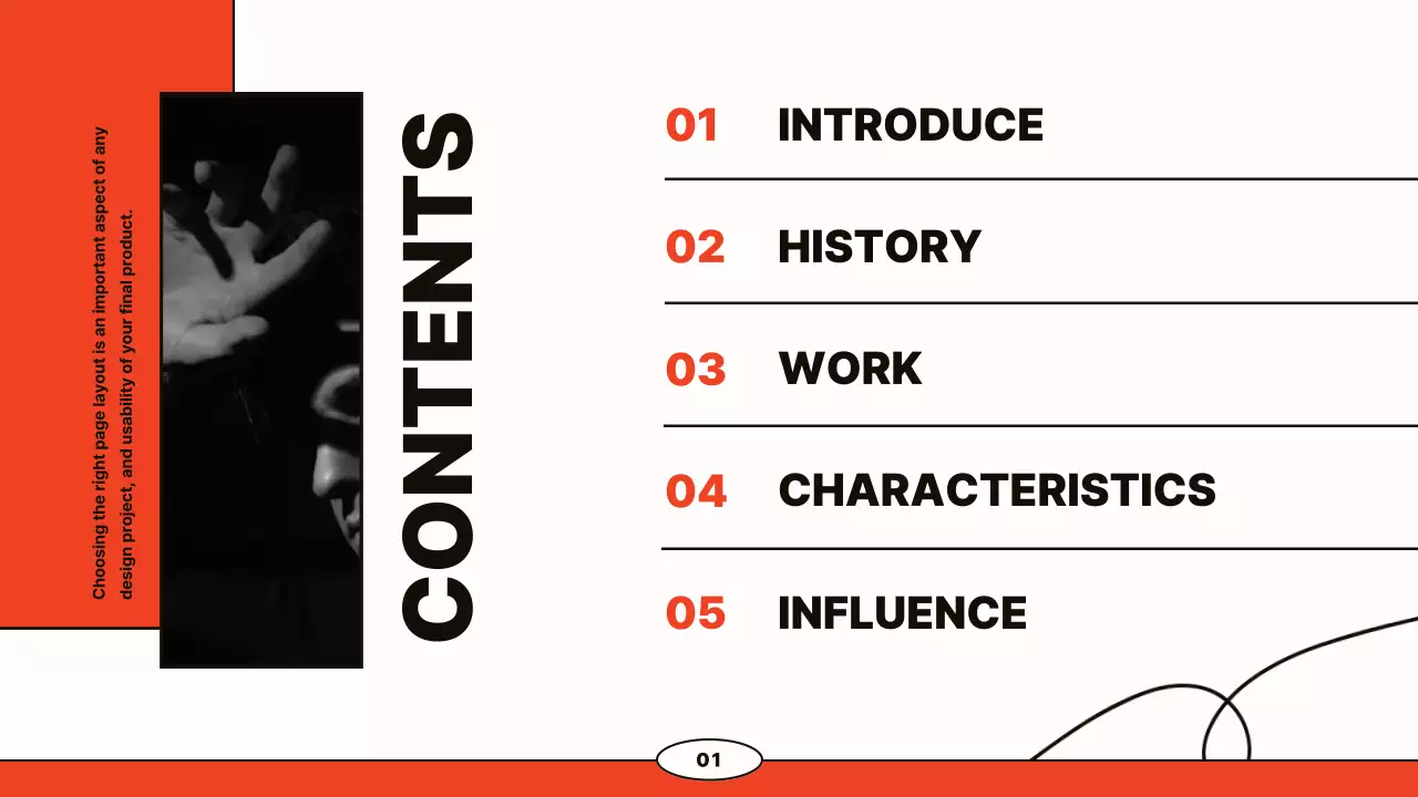 레드 미니멀 개인 프리젠테이션