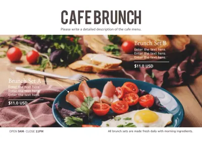 Beige Modern Brunch Menu Poster