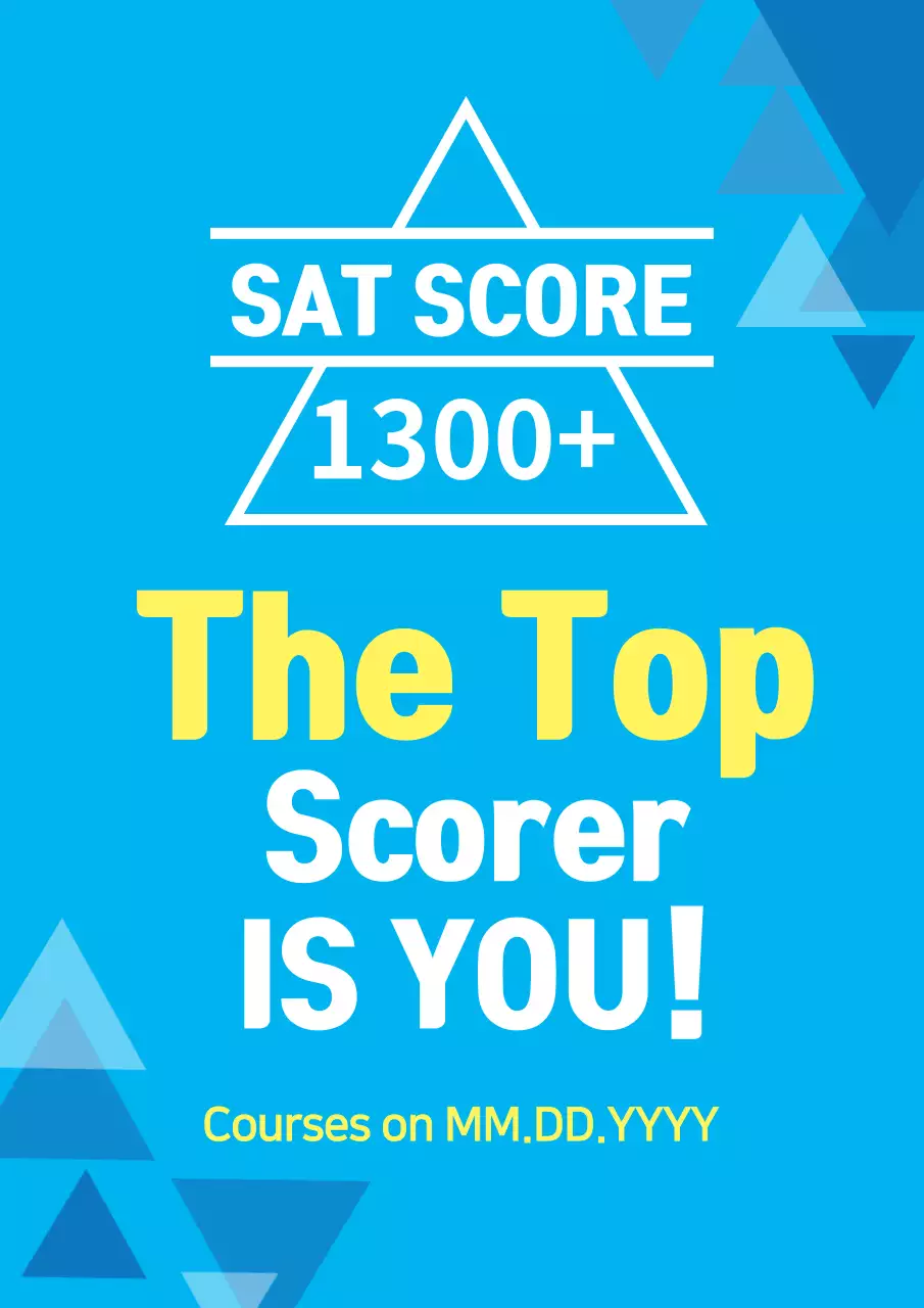 Blue Modern Sat Promotion Poster