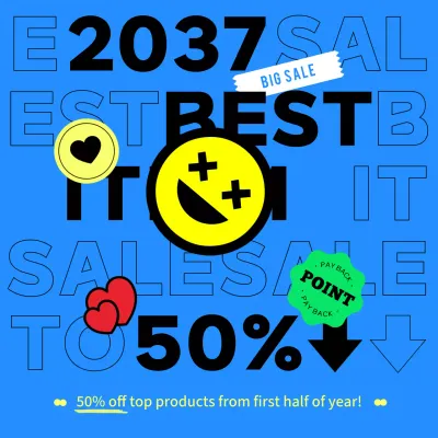 Blue Bold Sale Promotion Social Media Post