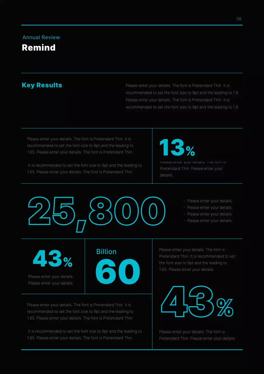 Simple concept business plan in light blue and black