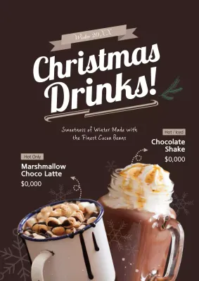 Brown Vintage Christmas Promotion Poster