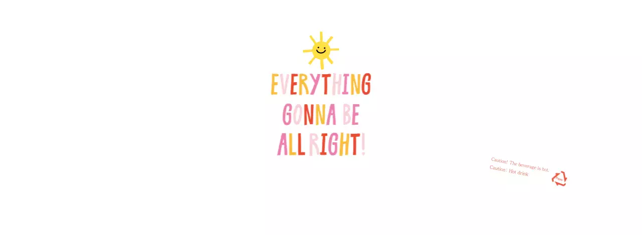 Văn bản minh họa dễ thương đầy màu sắc màu trắng