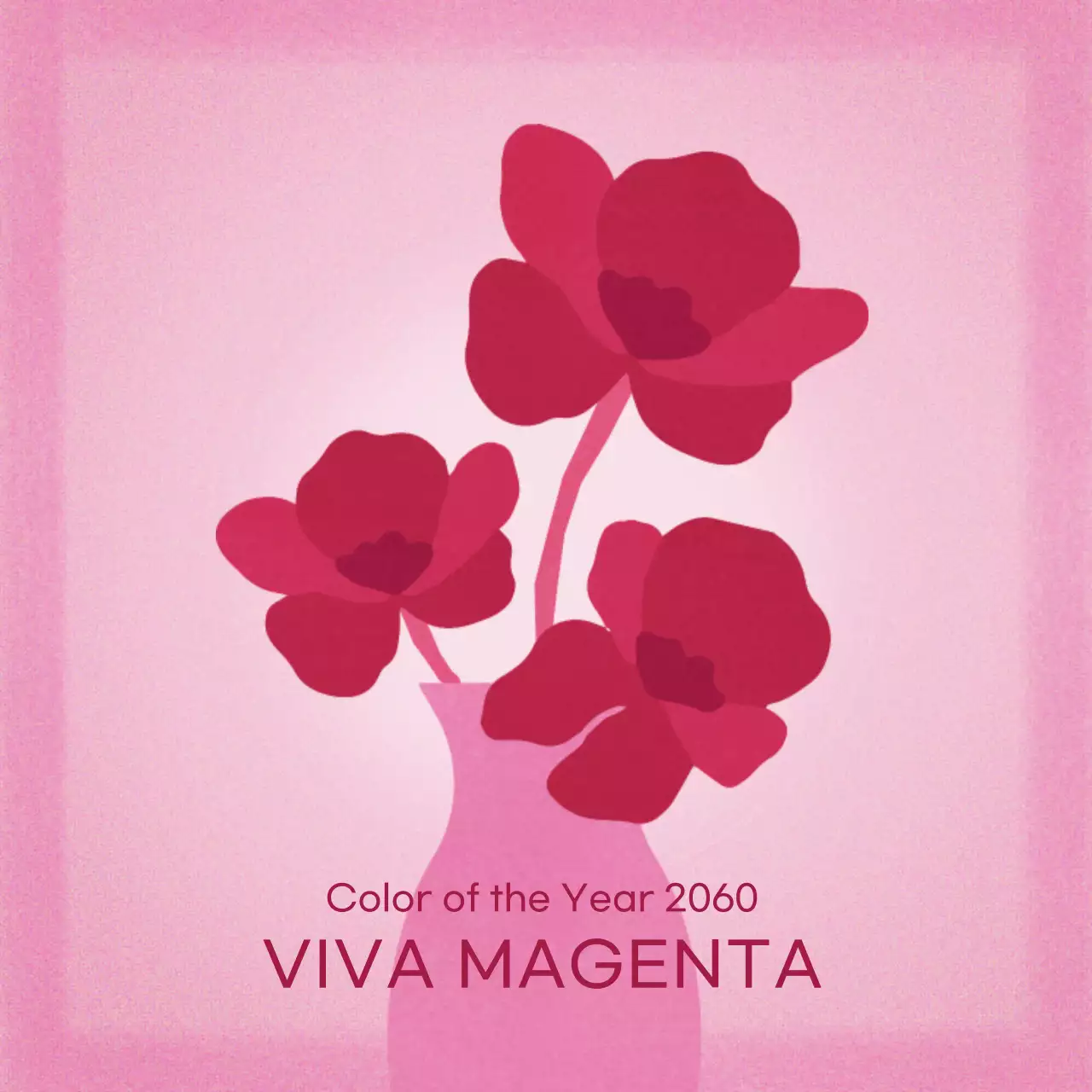 Color of the year Viva Magenta introduction image with pink background