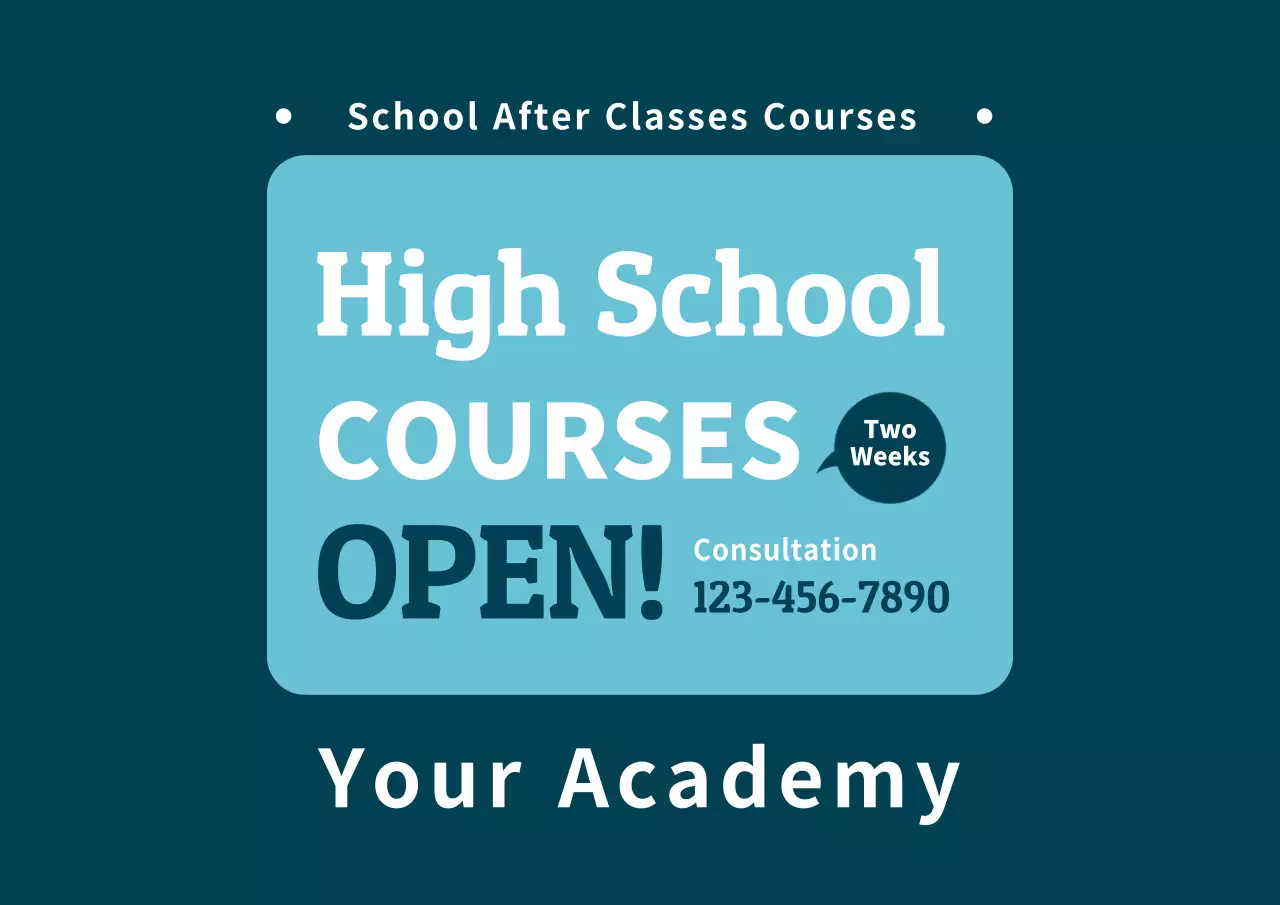 Teal Professional Education Promotion Poster