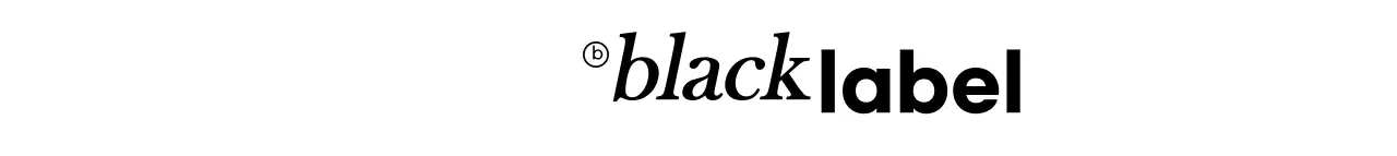 Kombinasi font yang sederhana dan bersih dalam warna hitam dan putih Gaya logo promosi dan promosi toko pakaian