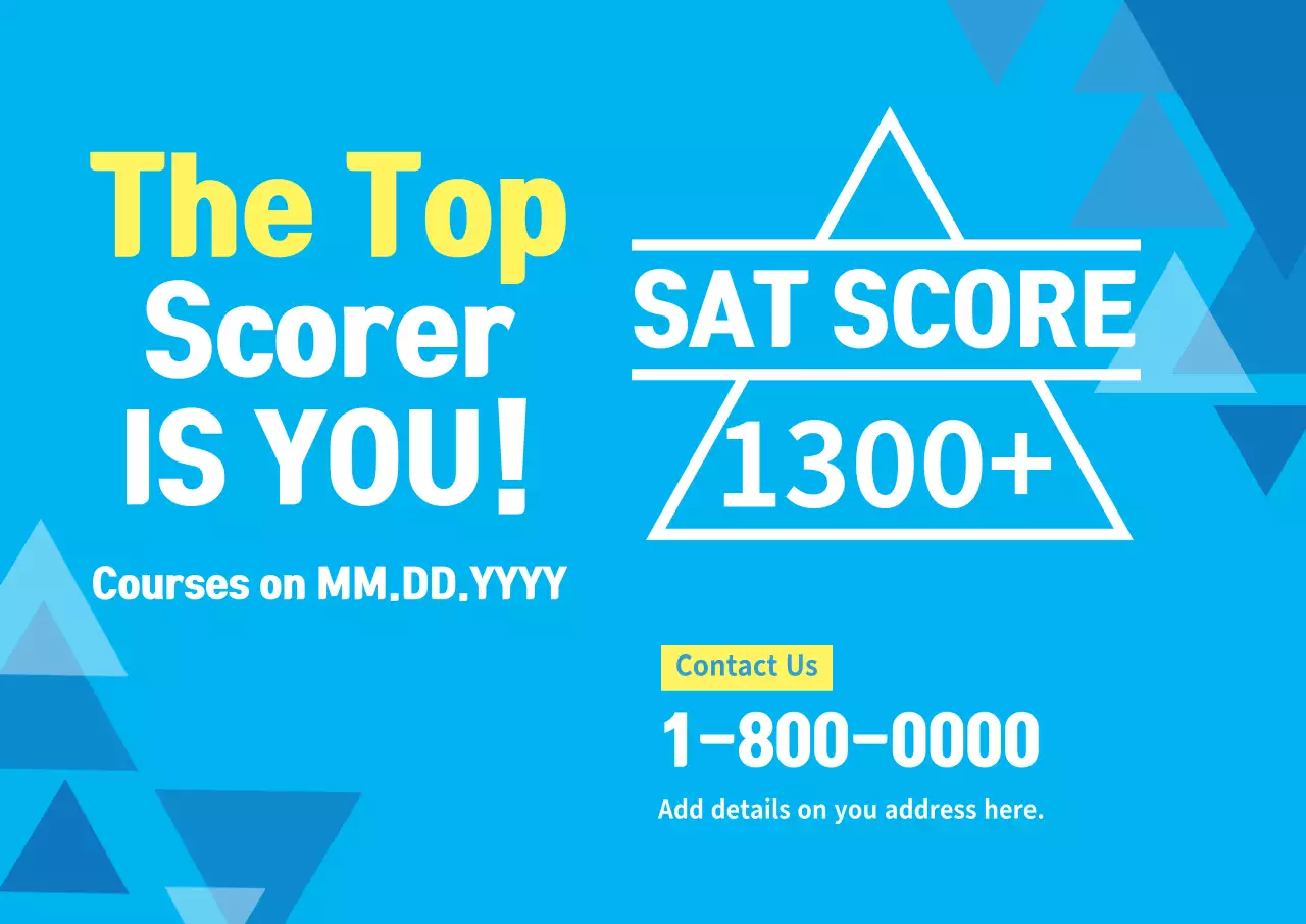 Blue Modern Sat Promotion Poster