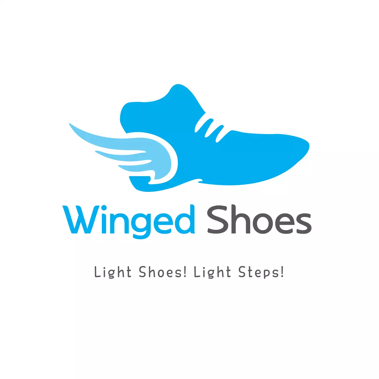 Blue Modern Shoes Promotion Logo