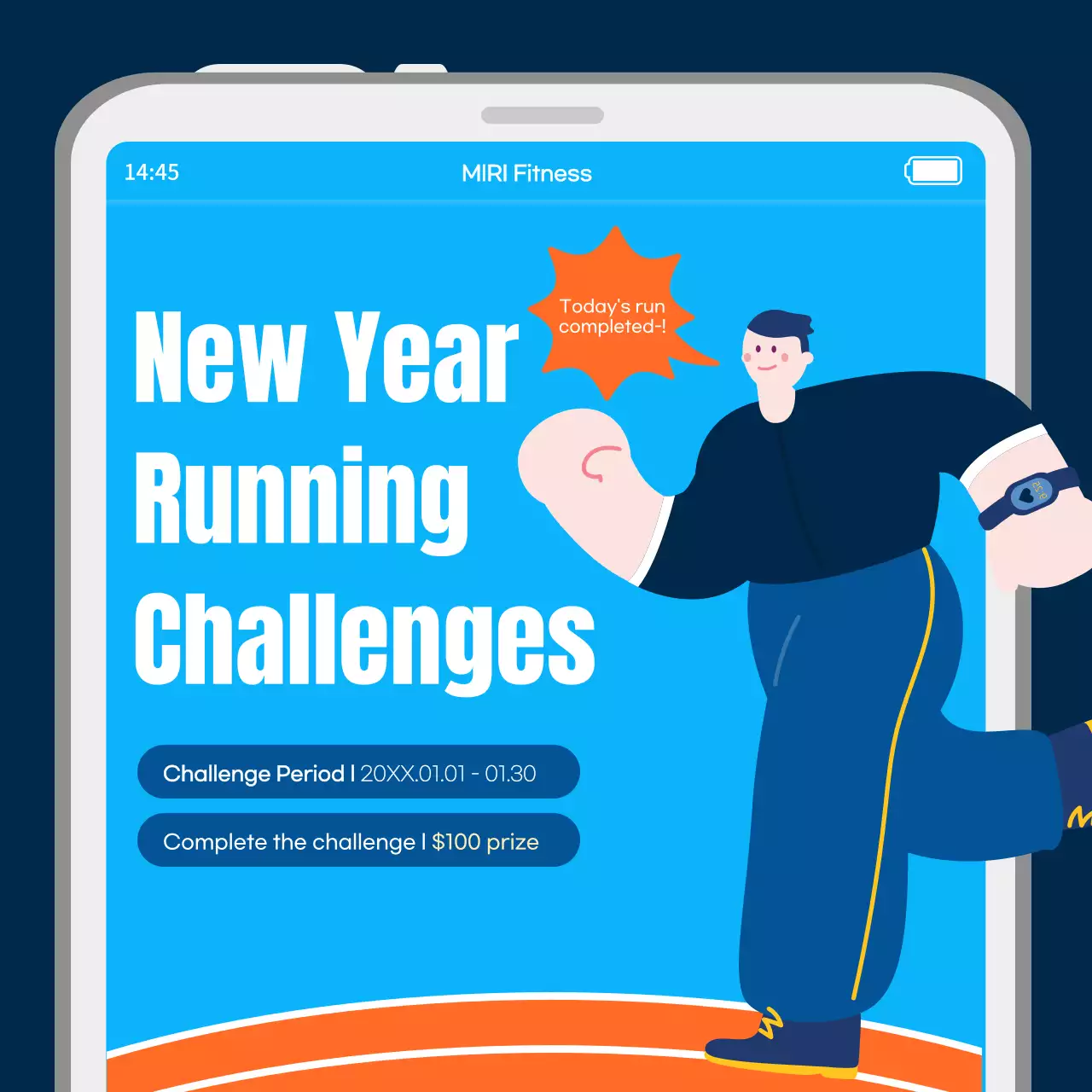 Blue Modern Fitness Promotion Instagram Post