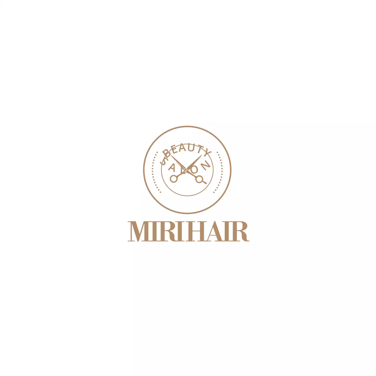 Desain logo salon rambut dengan logo sederhana yang menampilkan gunting