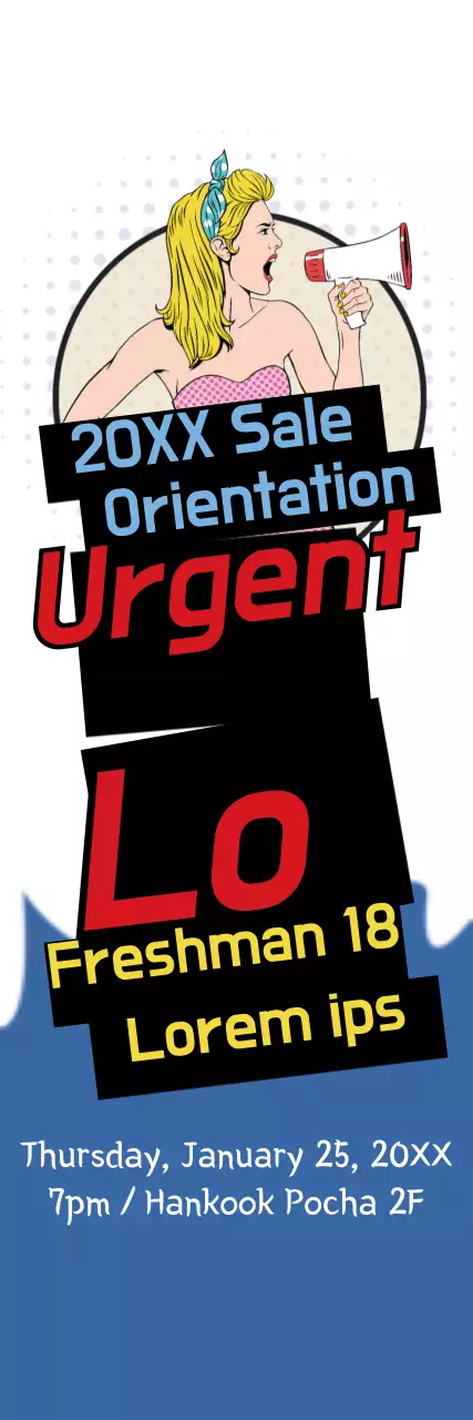 Banner de anúncio de orientação do Blue Pop