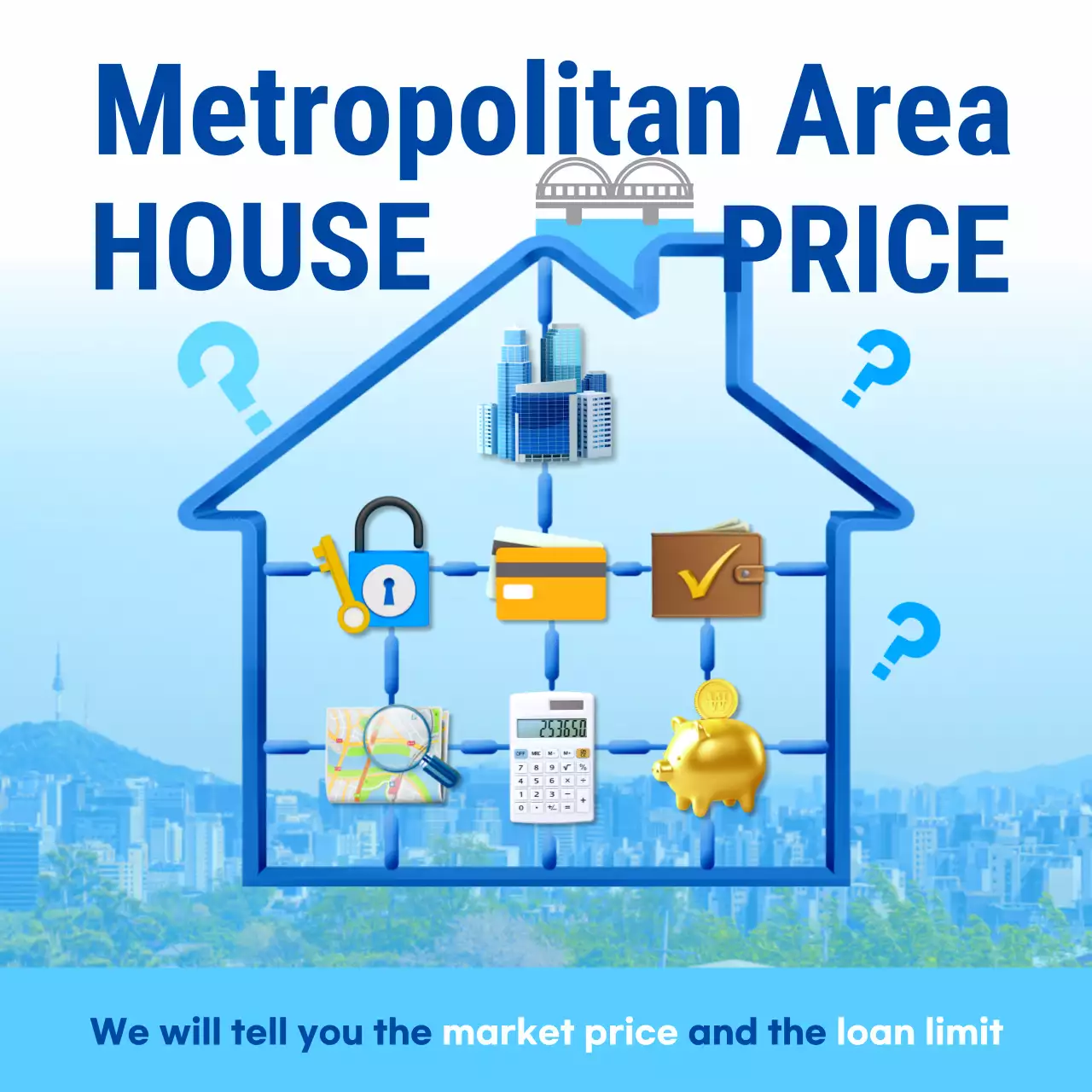 Blue Modern House Promotion Social Media Post