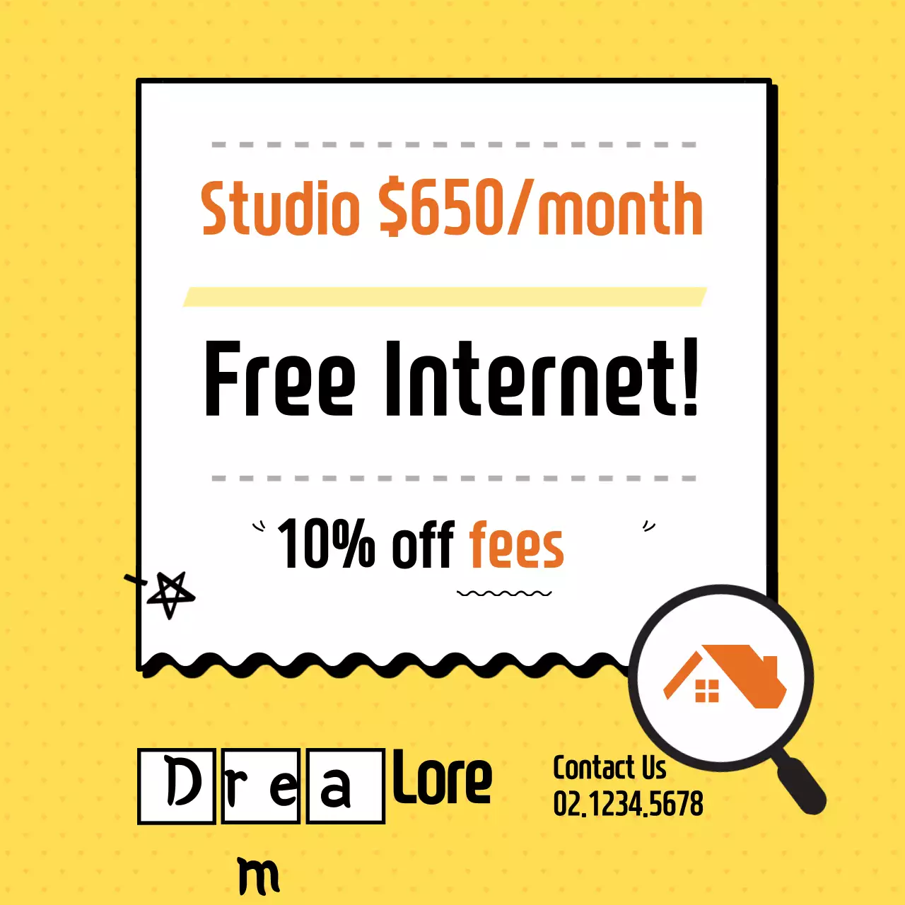 Yellow Modern Apartment Promotion Banner