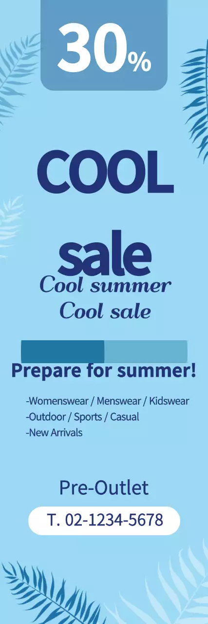 Banner de promoção de liquidação de verão moderno azul