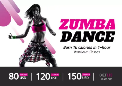 Pink Trendy Dance Promotion Poster