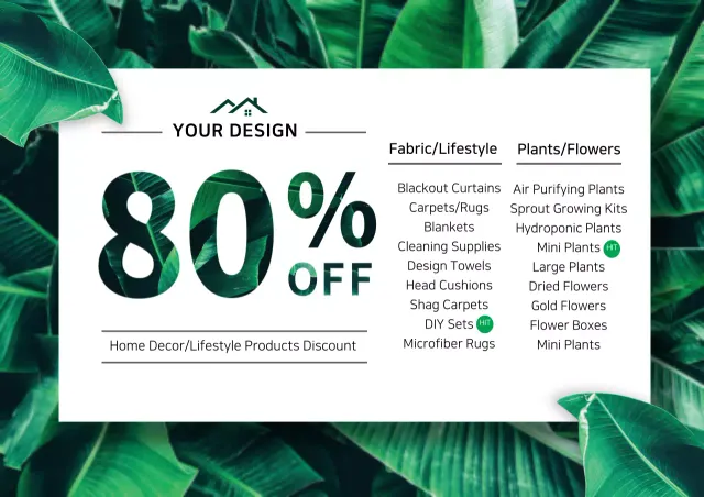 Poster Promosi Rumah Modern Hijau