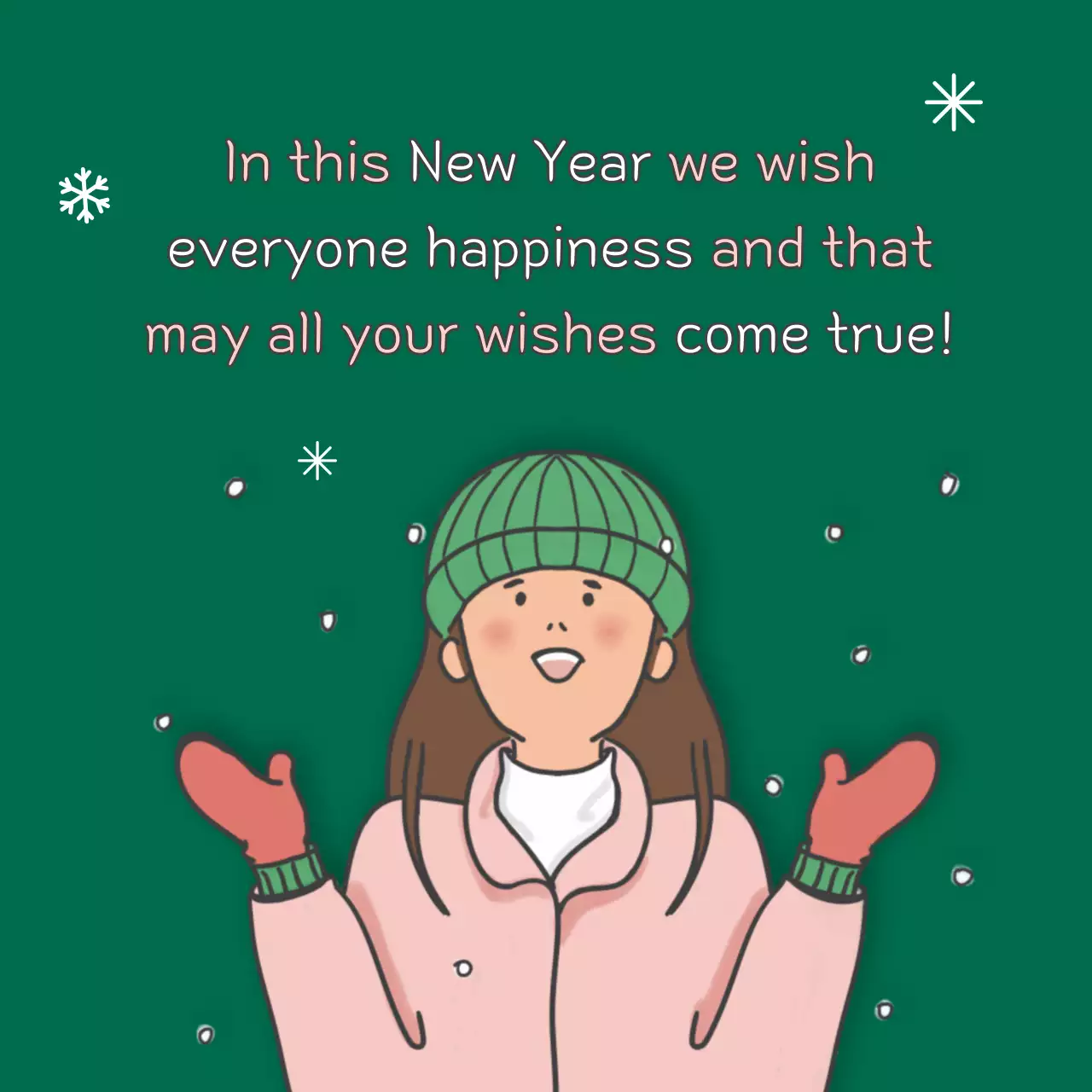 New Year's breeze on a green background