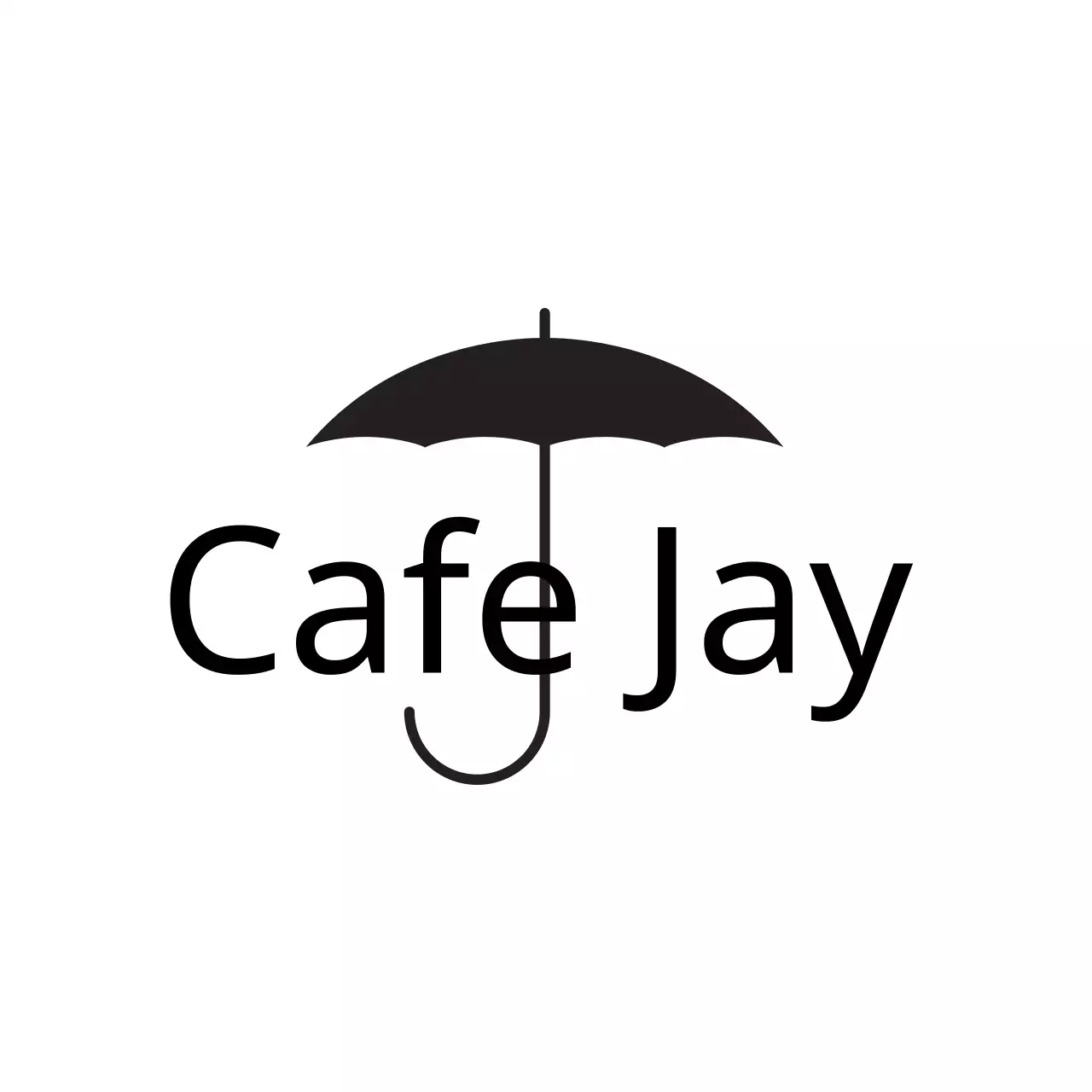 Black Minimal Cafe Logo