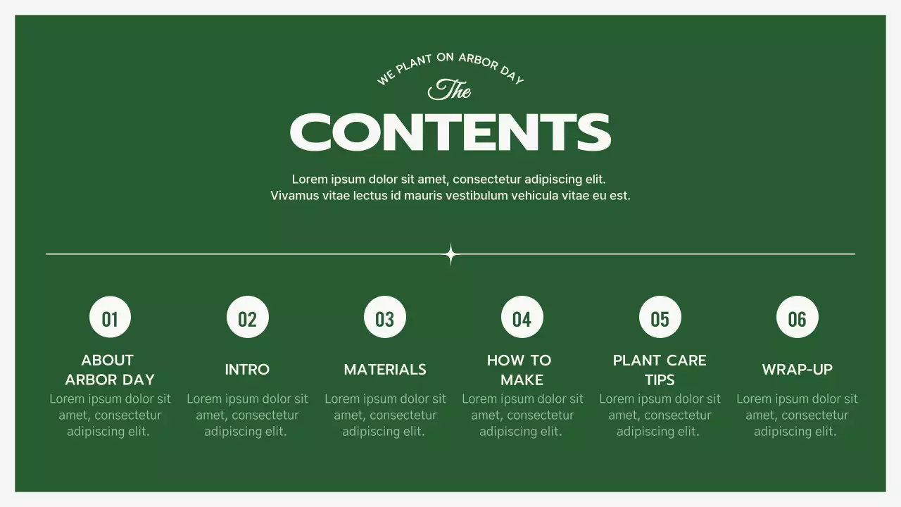 초록색상에 식물을 활용한 깔끔한 식목일 프로그램 안내서