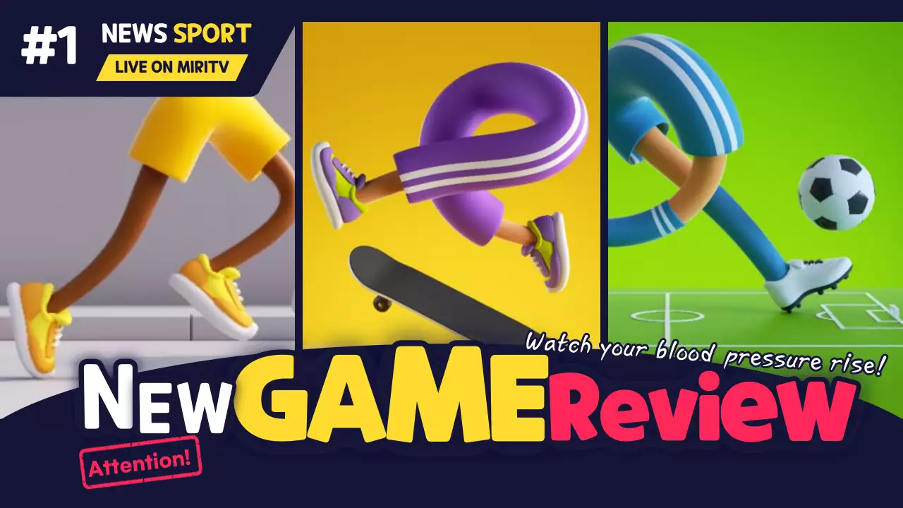 Sports news concept colorful game broadcast