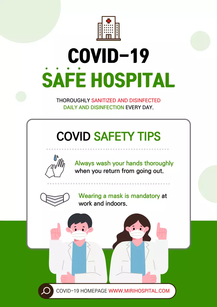 Green Modern Safety Announcement Poster