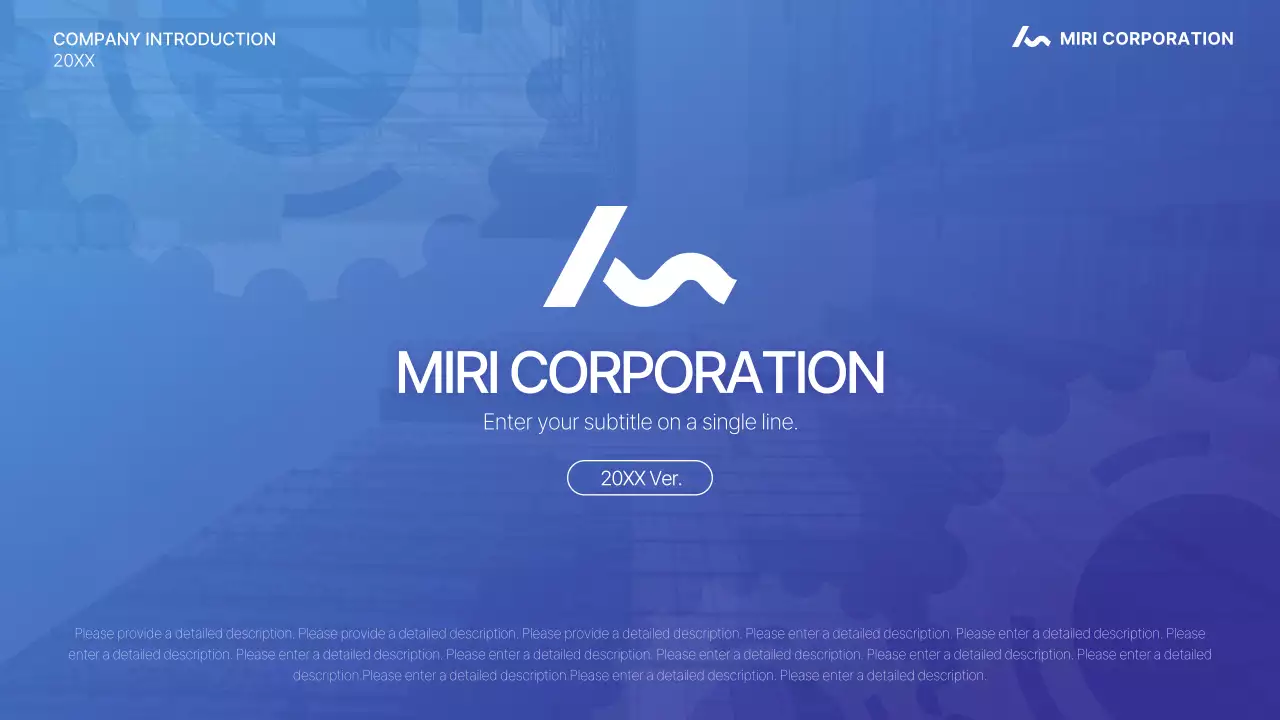 블루 프로페셔널 비즈니스 프레젠테이션