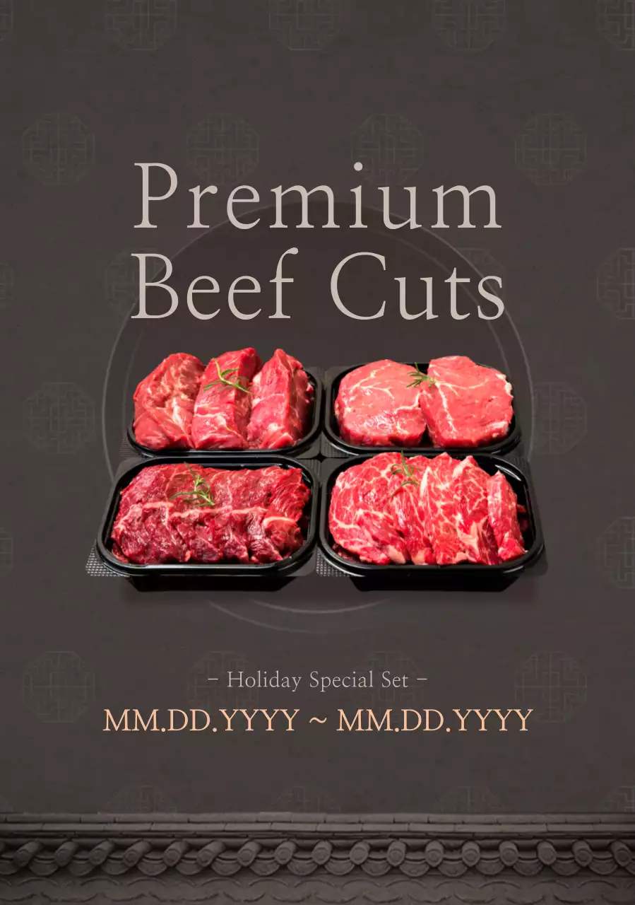 Black Traditional Beef Promotion Poster