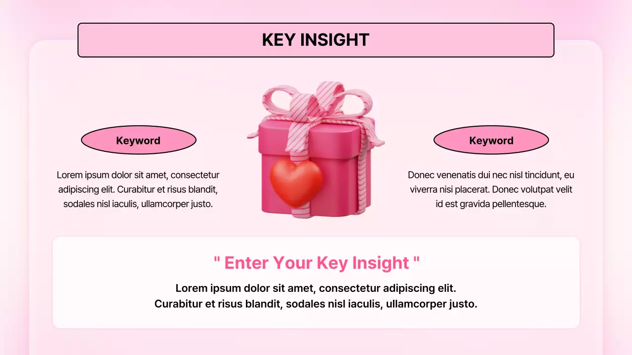 Pink 3D illustration cute Valentine's Day plan