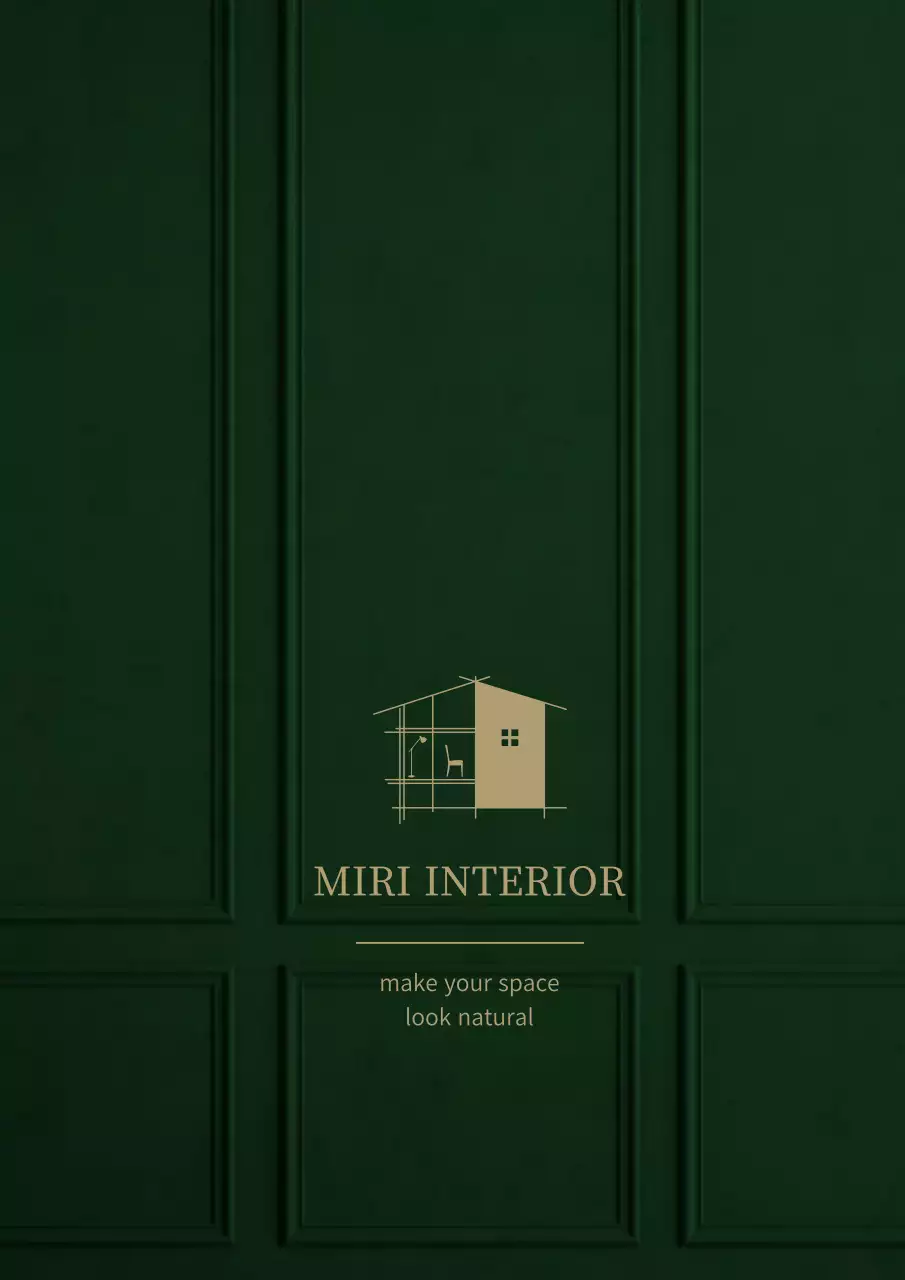 Green and Brown Interior Materials Portfolio Theme (Portrait Corporate Documentation)