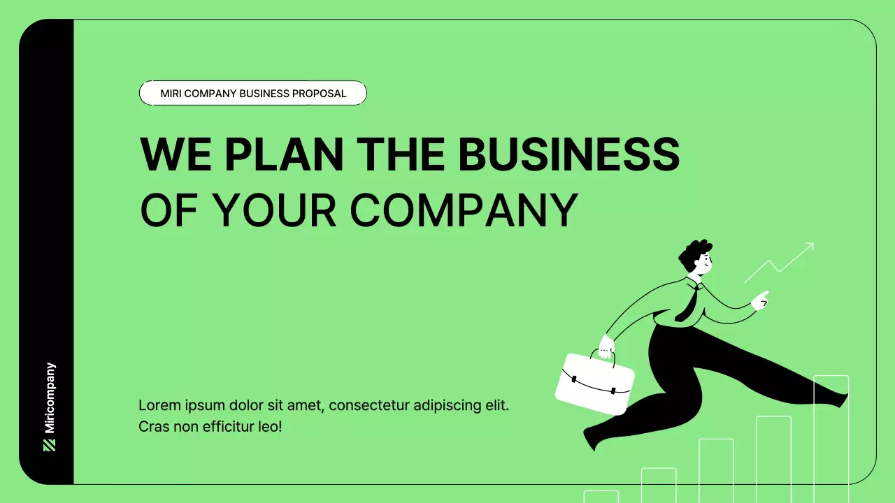 Business illustration with simple lines and green color