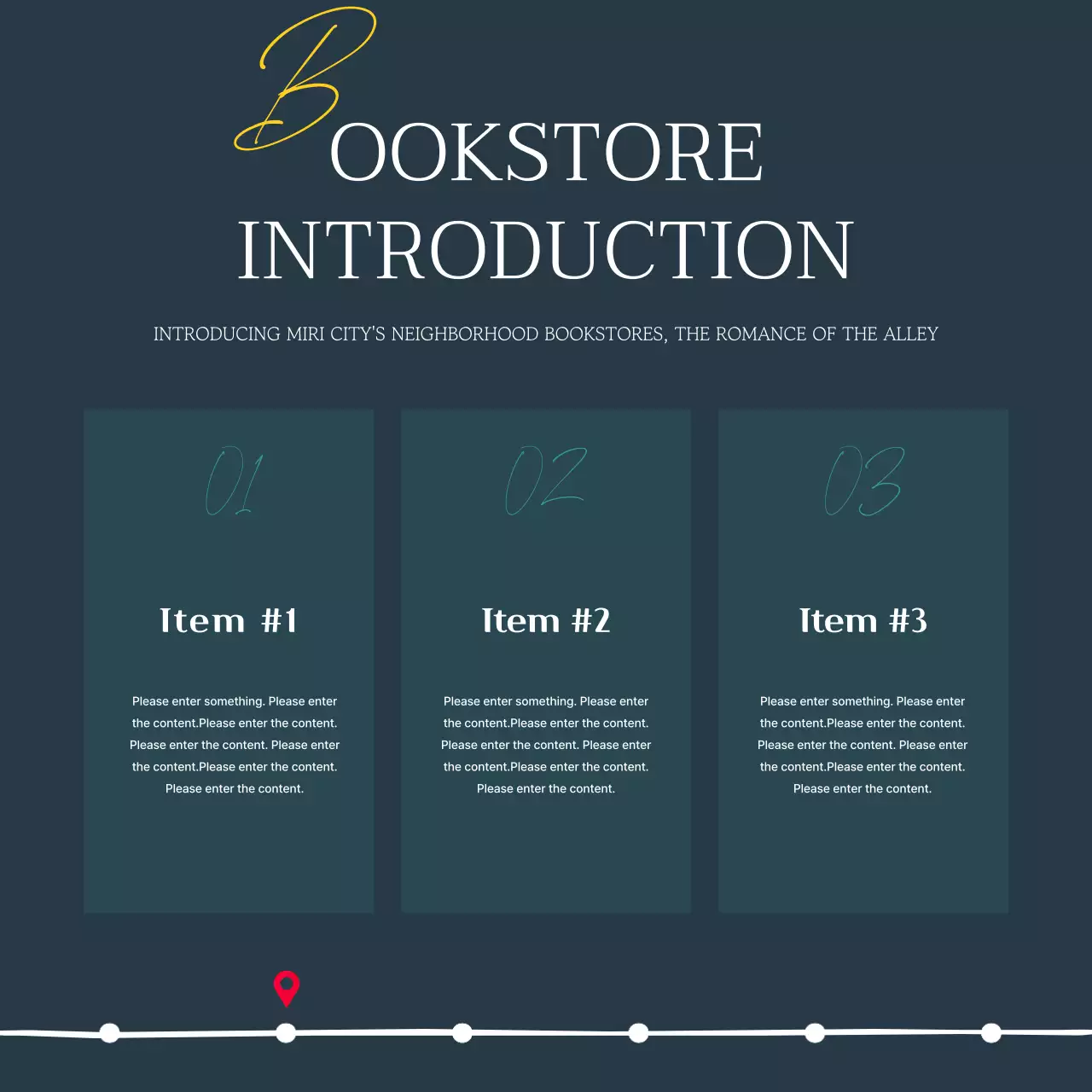 Navy Minimal Bookstore Promotion Instagram Carousel