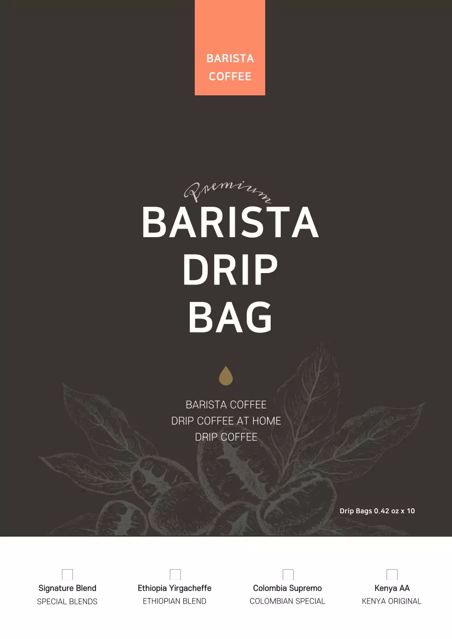 Black Modern Coffee Guide Poster