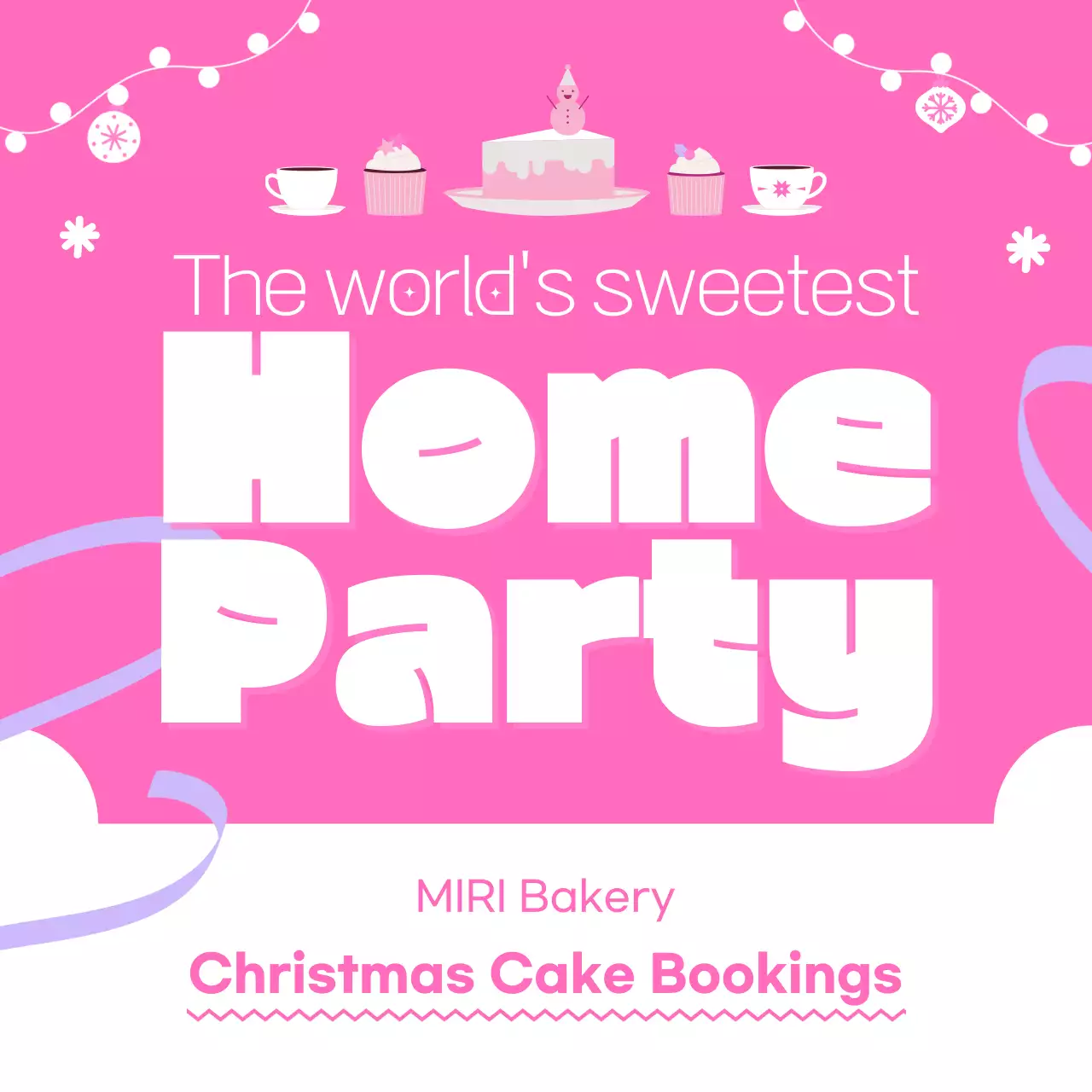 Pink Trendy Christmas Promotion Social Media Post