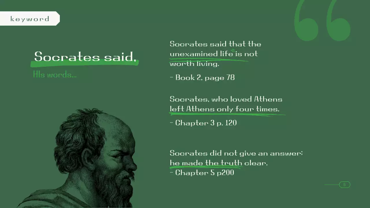 Green Minimalist Book Review Template Presentation