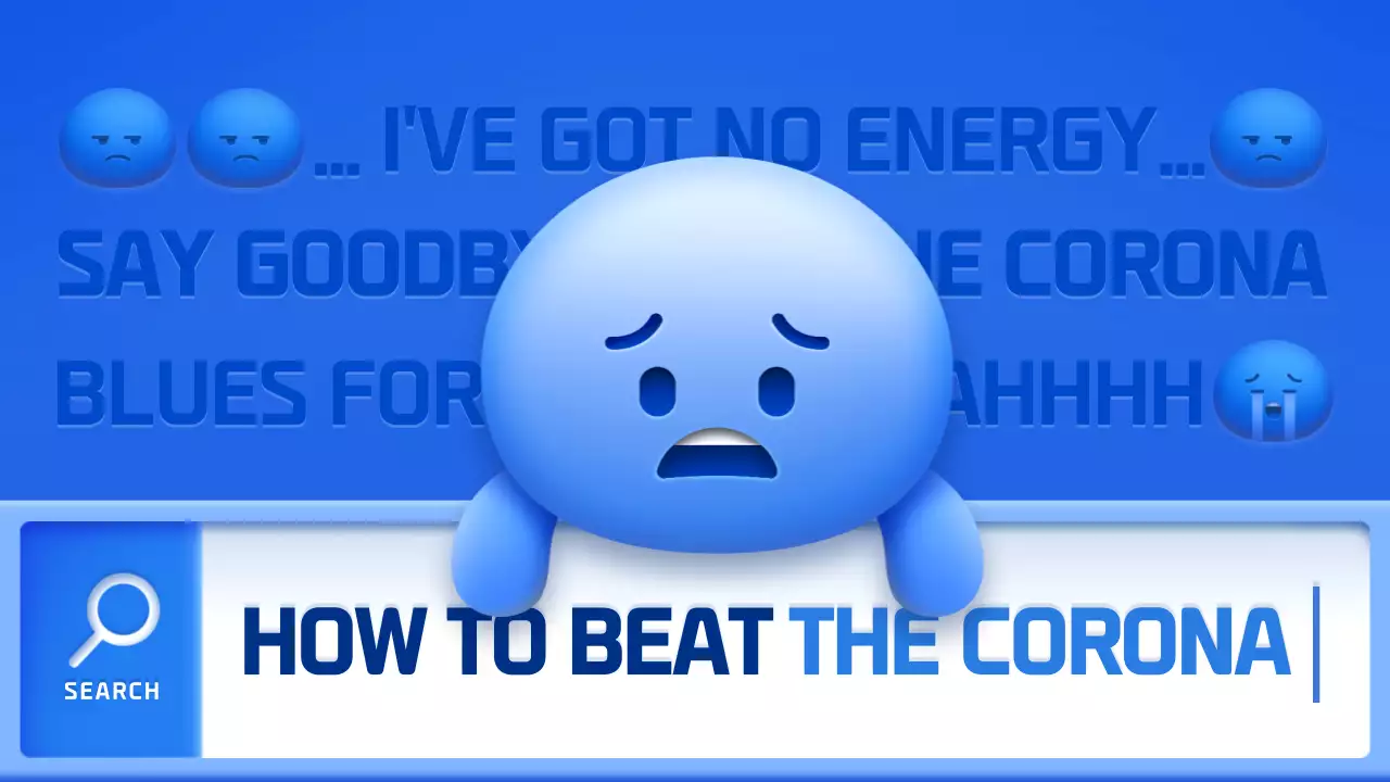 Blue Yellow Green Emoji Illustration Concept Overcoming Corona