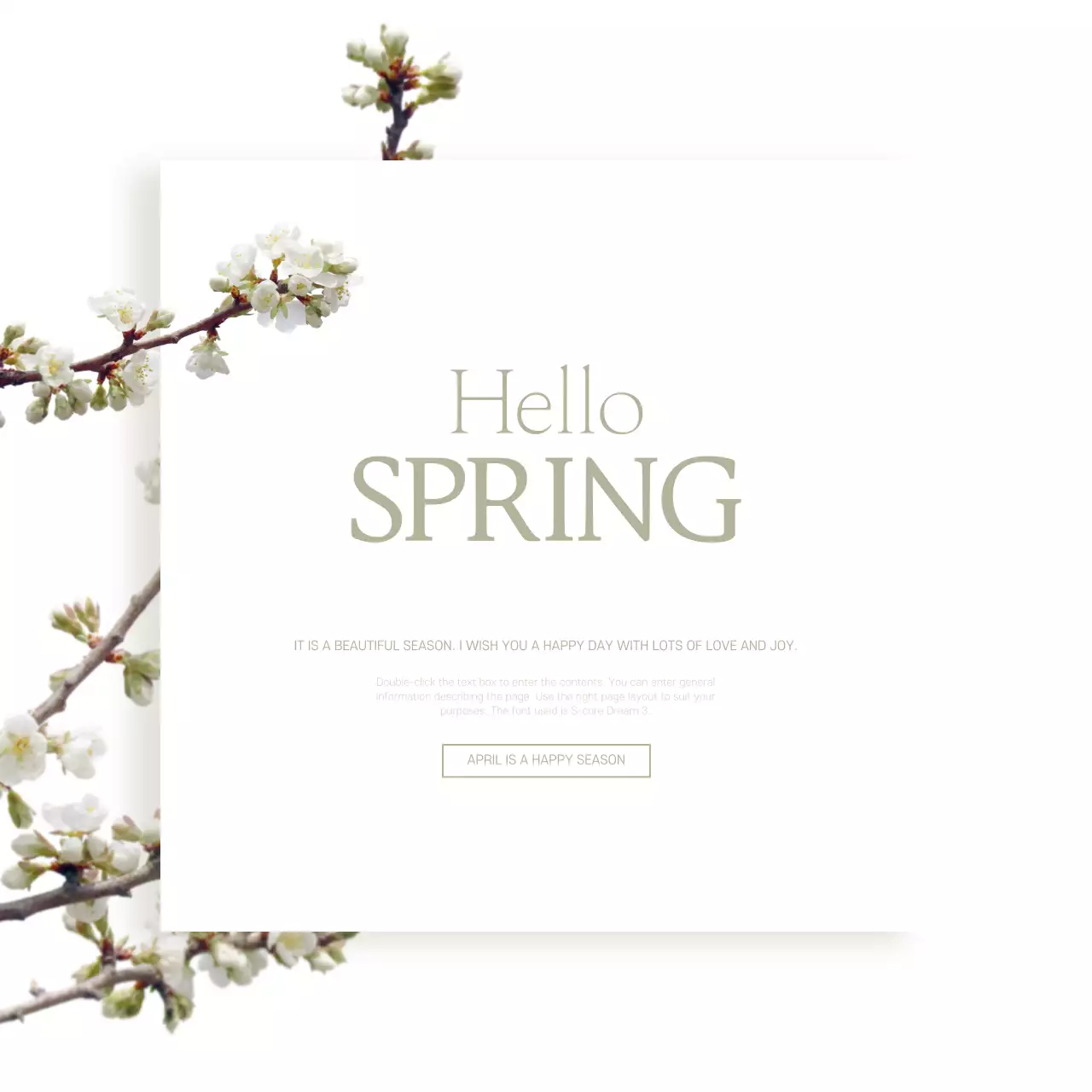 White Minimalist Spring Announcement Instagram Post