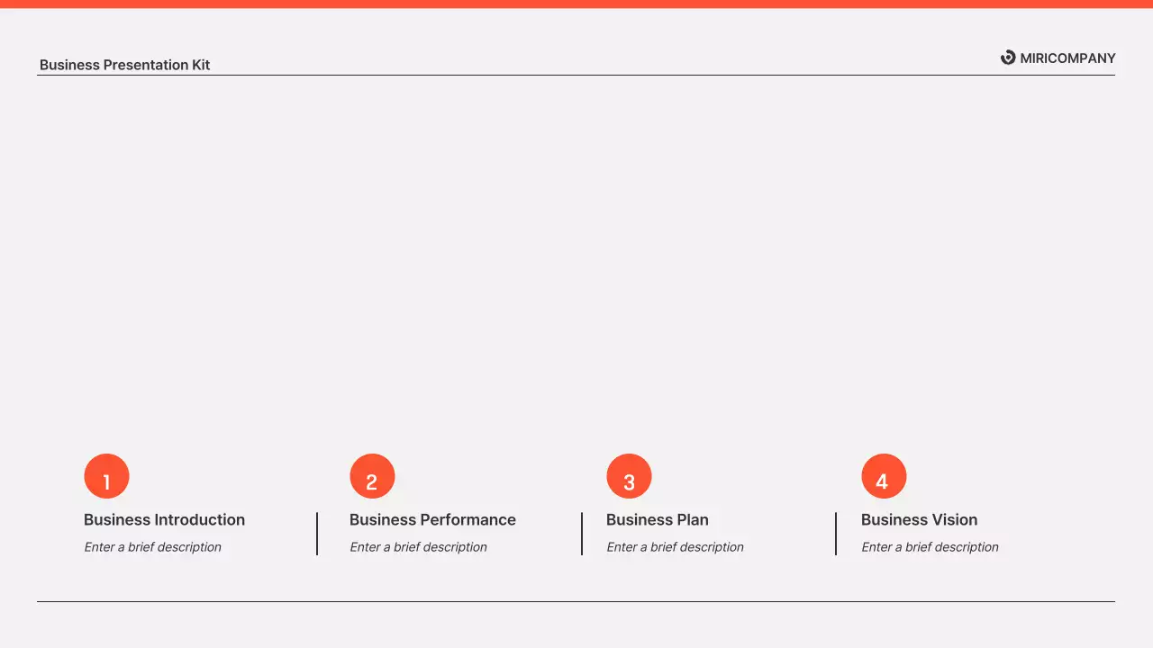 Orange and gray business report presentations