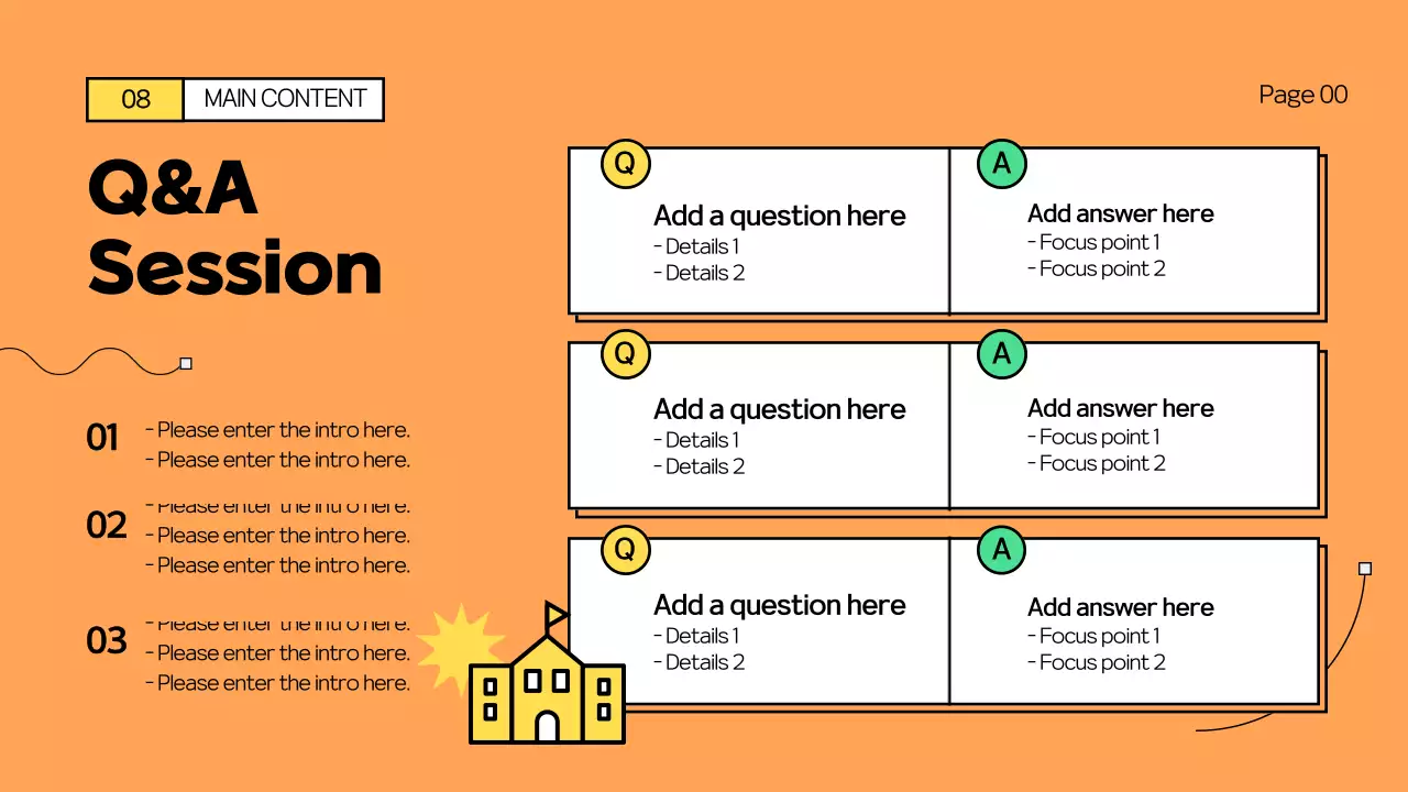 초록색과 노랑색의 학교 수업 테마