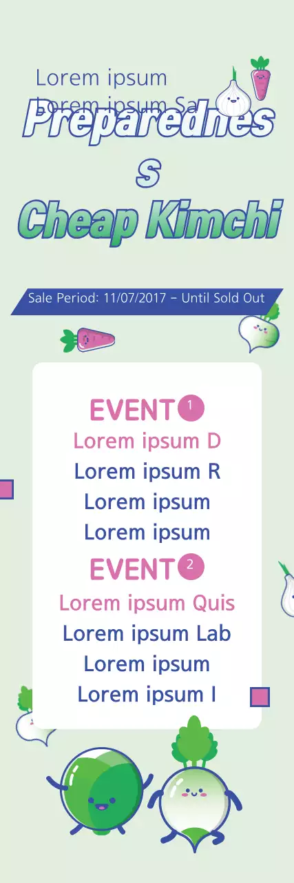 Banner de promoção de comida verde e divertida