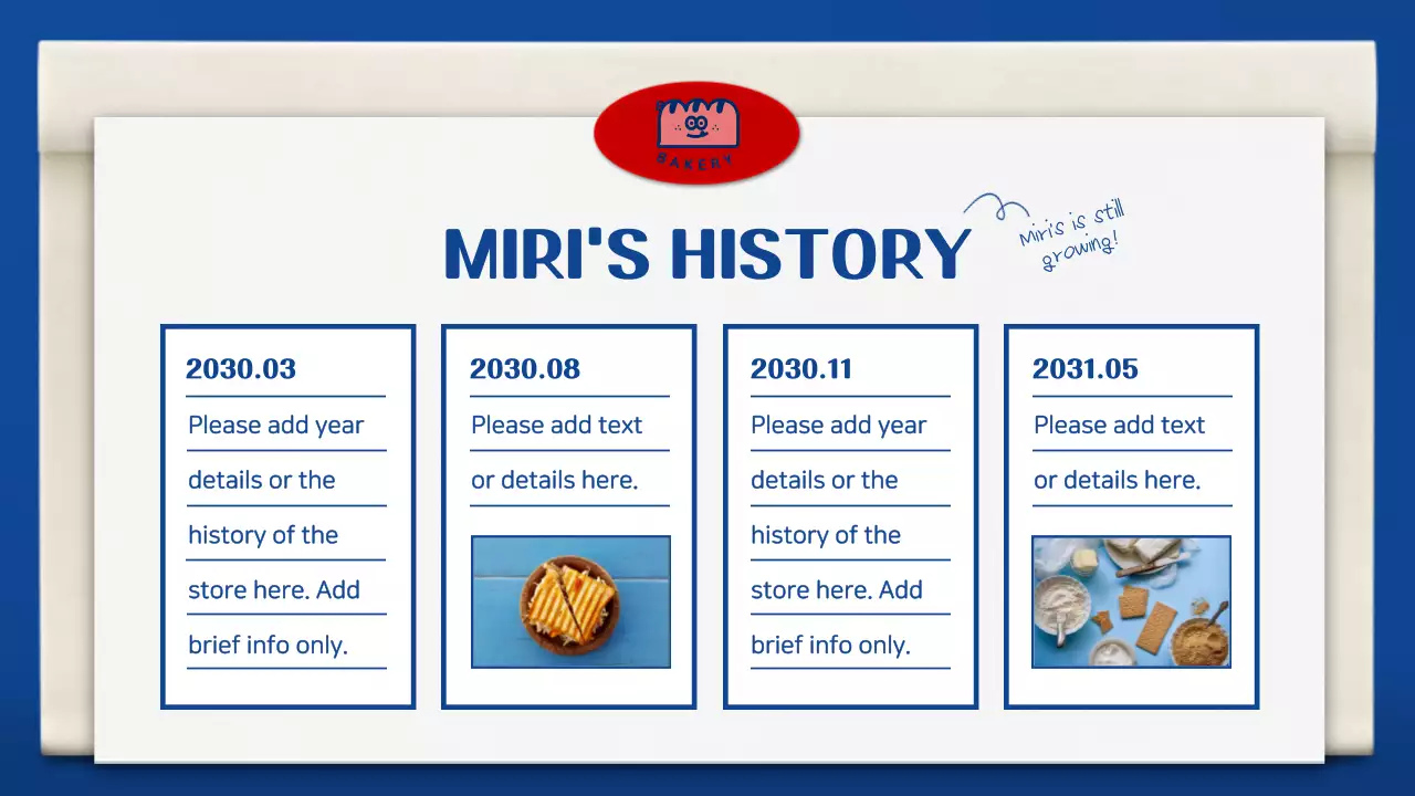 Blue Modern Bakery Portfolio Presentation