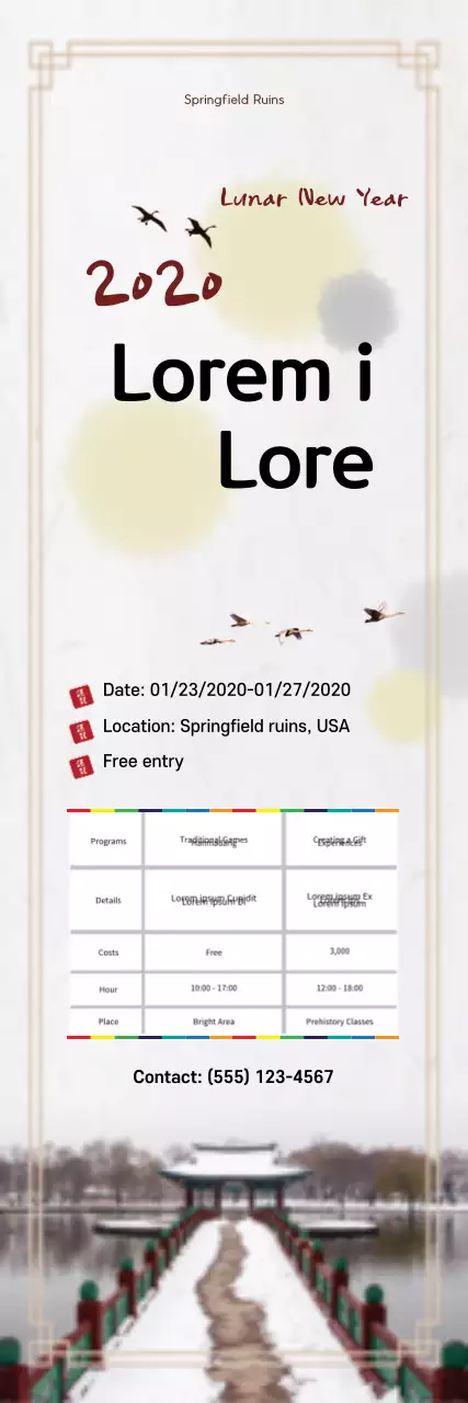 Banner de anúncio do festival tradicional bege