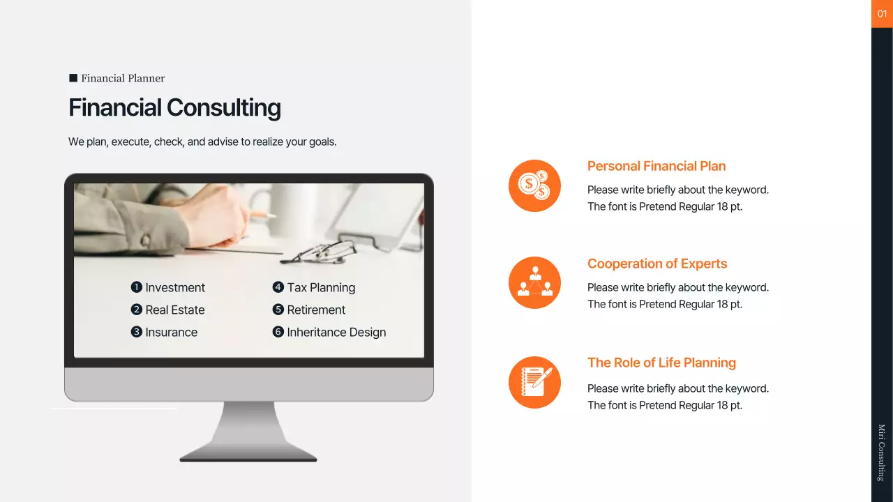 Orange Professional Financial Planner Guide Presentation