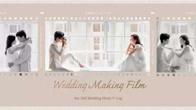 Beige film frame self wedding vlog